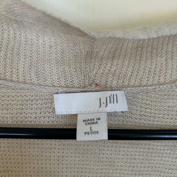 J Jill Long Cardigan Sweater Black and Punk Stripped Size L - Picture 7 of 7